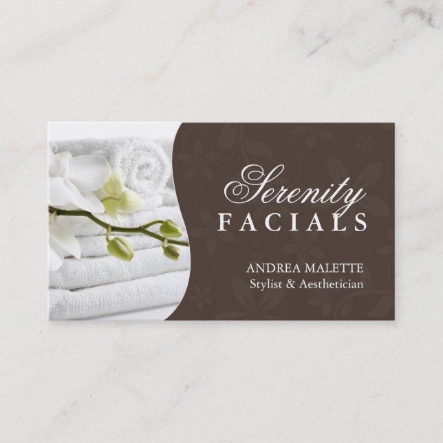 Aesthetician Business Cards (Front)