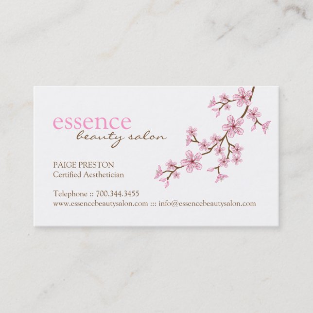 Aesthetician Business Cards (Front)