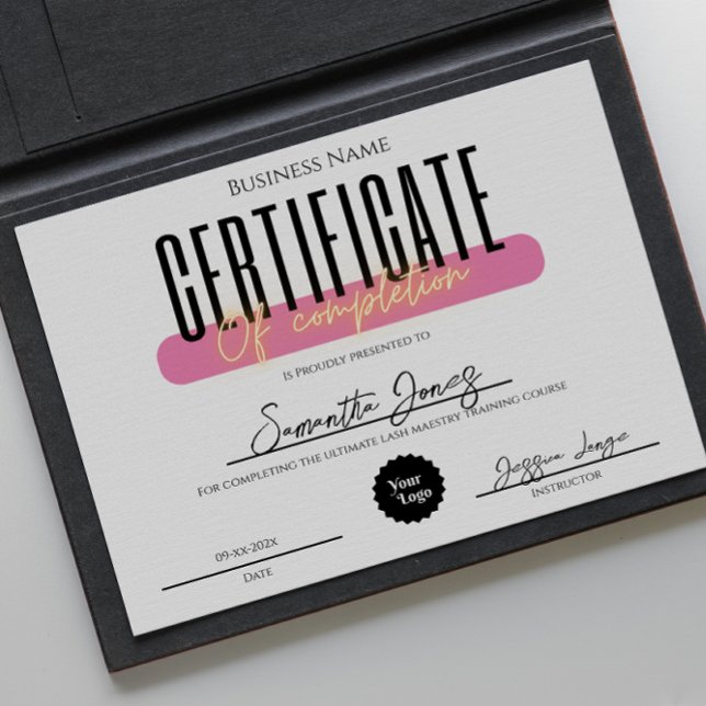 Aesthetician Certificate Of Completion Awards Bold (Esthetician Certificate Of Completion Awards Bold)