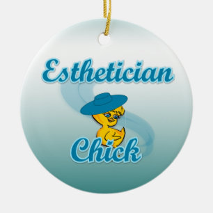 Aesthetician Chick #3 Ceramic Tree Decoration