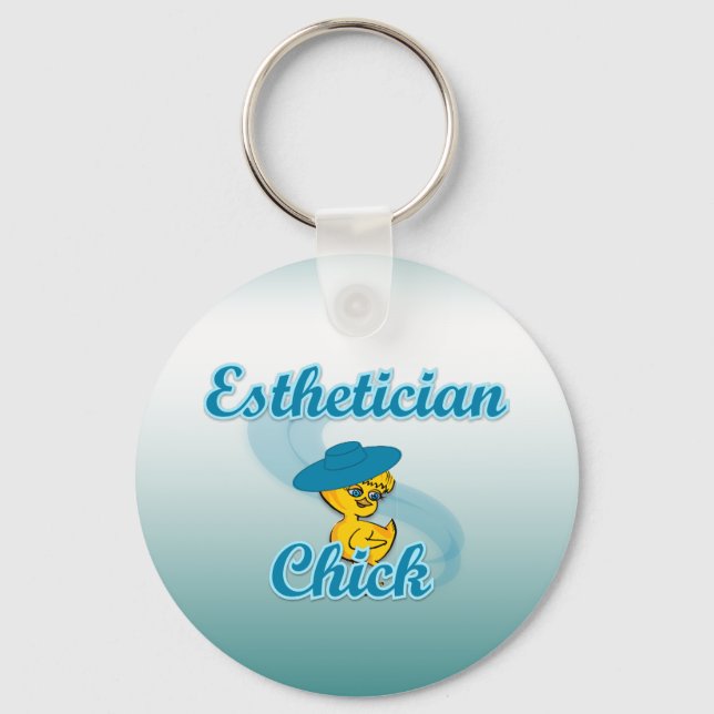 Aesthetician Chick #3 Key Ring (Front)