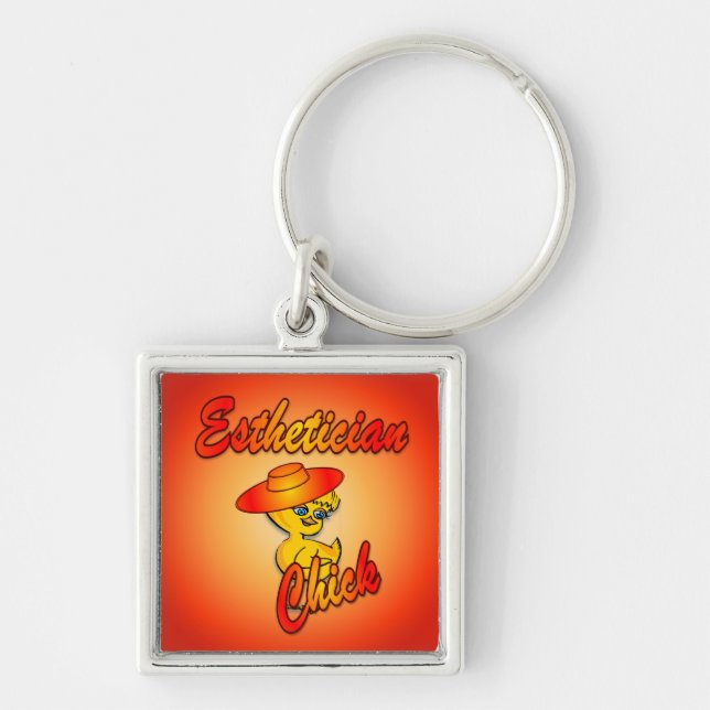 Aesthetician Chick #5 Key Ring (Front)