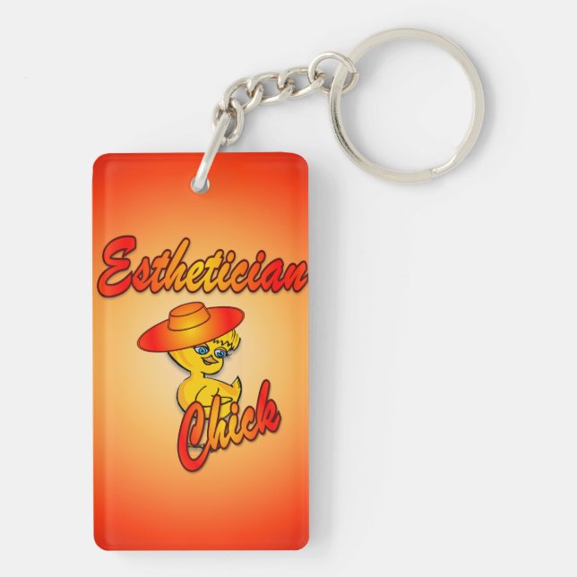 Aesthetician Chick #5 Key Ring (Back)