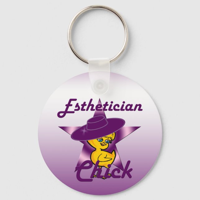 Aesthetician Chick #9 Key Ring (Front)