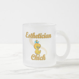 Aesthetician Chick Frosted Glass Coffee Mug