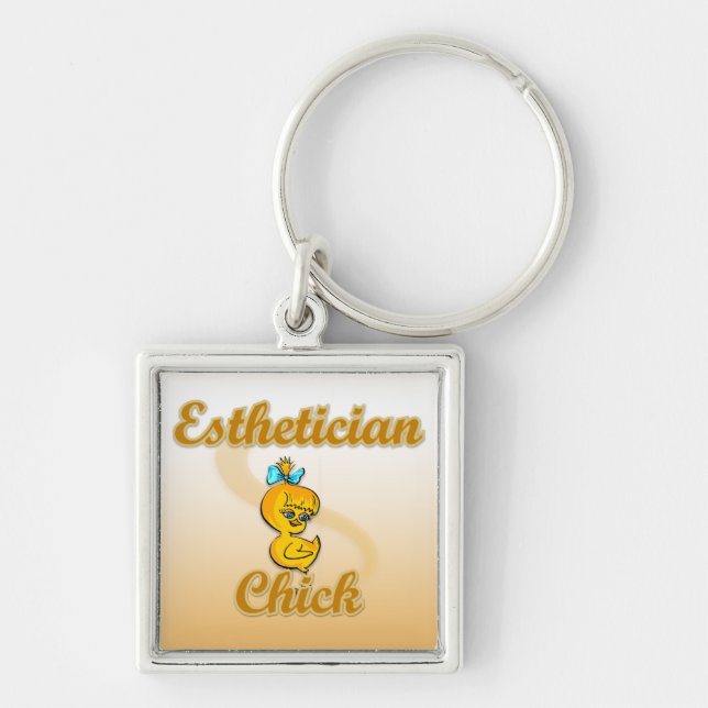 Aesthetician Chick  Key Ring (Front)