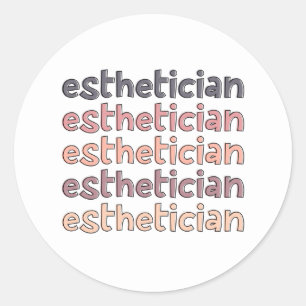 Aesthetician Cosmetologist Beautician Cute Classic Round Sticker