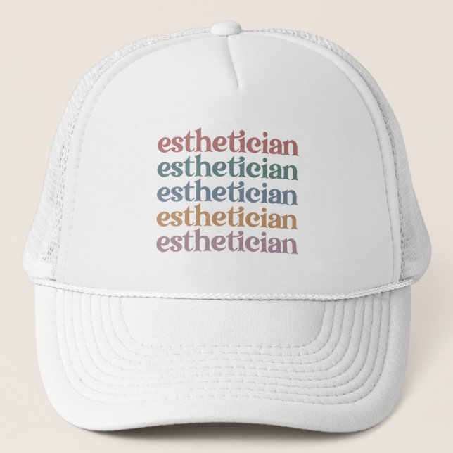 Aesthetician Cosmetologist Beautician makeup artis Trucker Hat (Front)