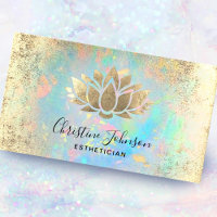 aesthetician faux gold foil lotus