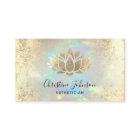 aesthetician faux gold foil lotus on opal