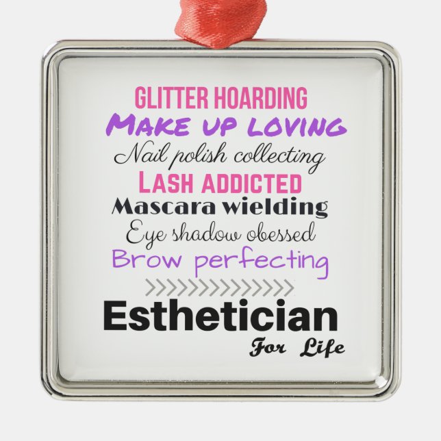 Aesthetician for life metal tree decoration (Front)