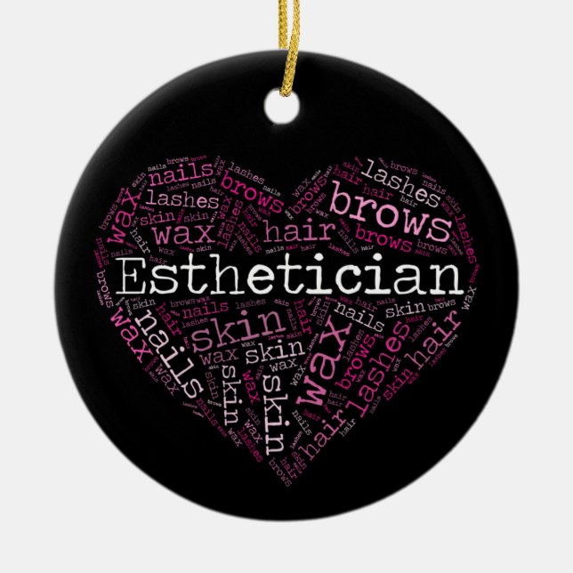 Aesthetician gift ceramic tree decoration (Front)
