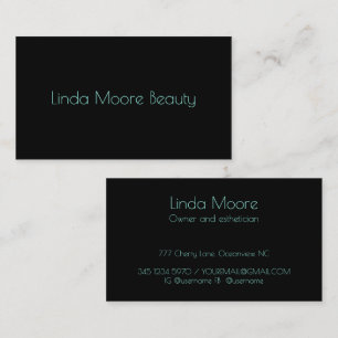 Aesthetician Glow In The Dark Business Card