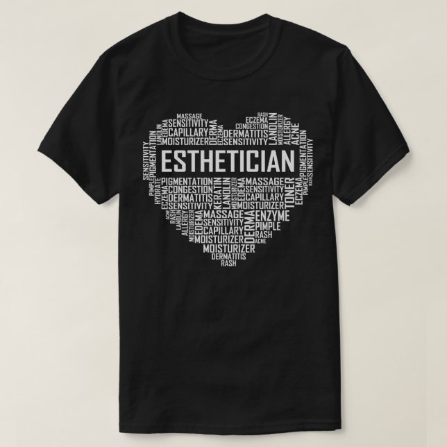 Aesthetician Heart T-Shirt (Design Front)