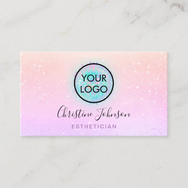 aesthetician logo design business card (Front)