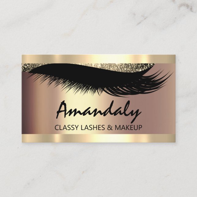 Aesthetician Makeup Eyelashes VIP Appointment Card (Front)