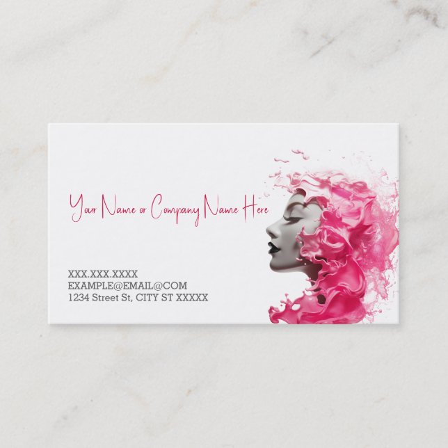 Aesthetician or Hair Stylest Business Card (Front)
