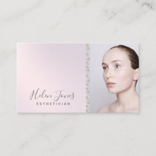 aesthetician purple gradient business card