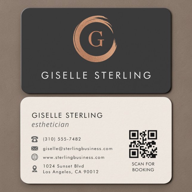Aesthetician QR Code  Business Card (Creator Uploaded)