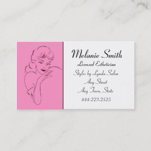 Aesthetician Retro Style Salon Business Card