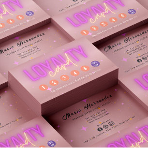 Aesthetician Rose Gold Modern Salon Loyalty Card