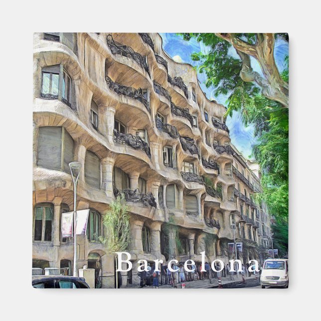 Aesthetics. Balconies. Casa Mila. Magnet (Front)