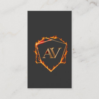 AETHER VANGUARD - AV Logo Stone Shape Streetwear Business Card