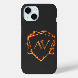 AETHER VANGUARD - AV Logo Stone Shape Streetwear iPhone 15 Case