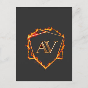 AETHER VANGUARD - AV Logo Stone Shape Streetwear Postcard