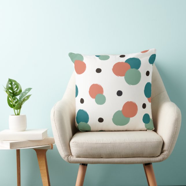 Aethetic Colourful Dots Cushion (Chair)