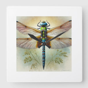Aethriamanta Dragonfly 310824IREF233 - Watercolor Square Wall Clock