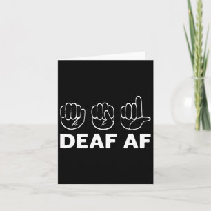 Af Asl Awareness Hand Sign Language Deaf Pride Card