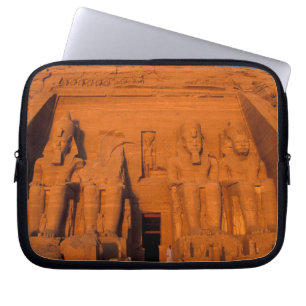 AF, Egypt, Abu Simbel. Facade at sunset, Great Laptop Sleeve