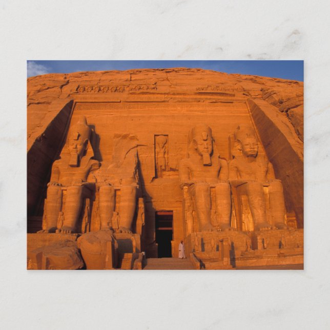 AF, Egypt, Abu Simbel. Facade at sunset, Great Postcard (Front)