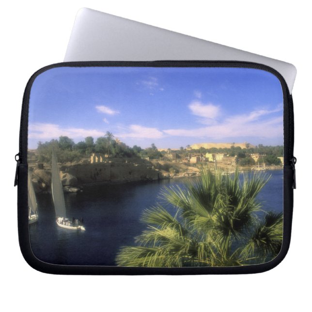 AF, Egypt, Upper Egypt, Aswan. River Nile, Laptop Sleeve (Front)
