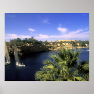 AF, Egypt, Upper Egypt, Aswan. River Nile, Poster