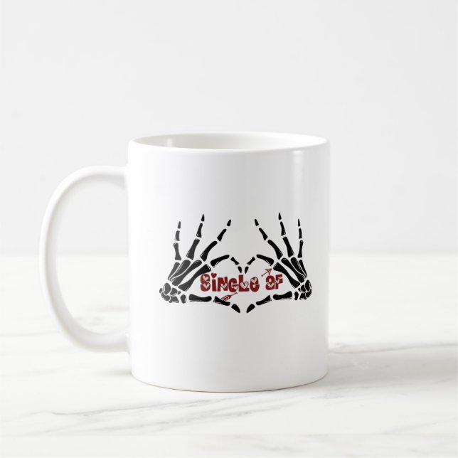 Af Skeleton Hands Heart Classic Coffee Mug (Left)