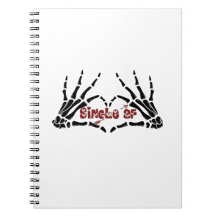 Af Skeleton Hands Heart Classic Notebook