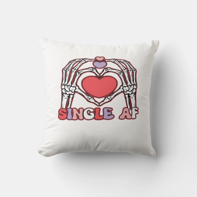 Af Skeleton Hands Valentines Day Classic Cushion (Front)