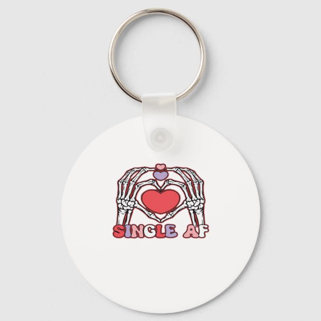 Af Skeleton Hands Valentines Day Classic Key Ring (Front)