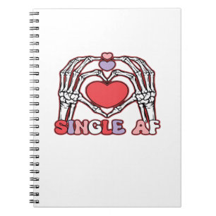 Af Skeleton Hands Valentines Day Classic Notebook