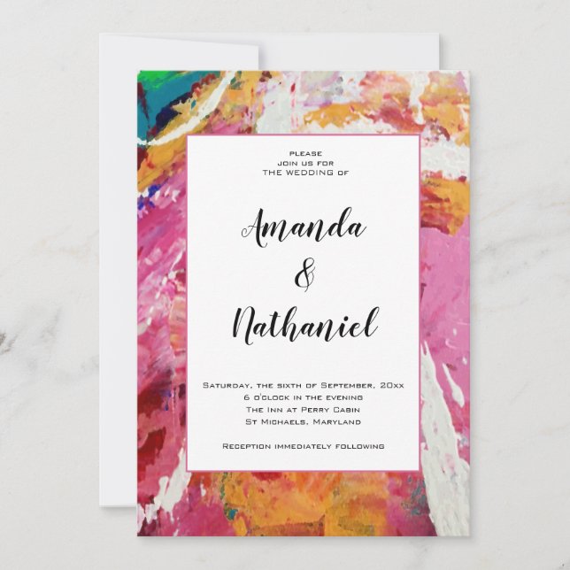 Affair of the Heart Wedding Invitation (Front)