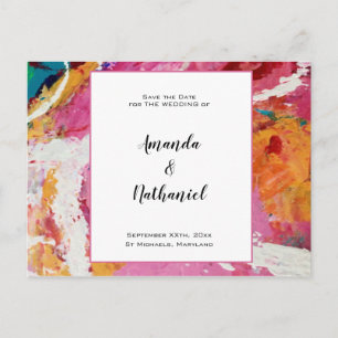 Affair of the Heart: Wedding Save the Date Postcard