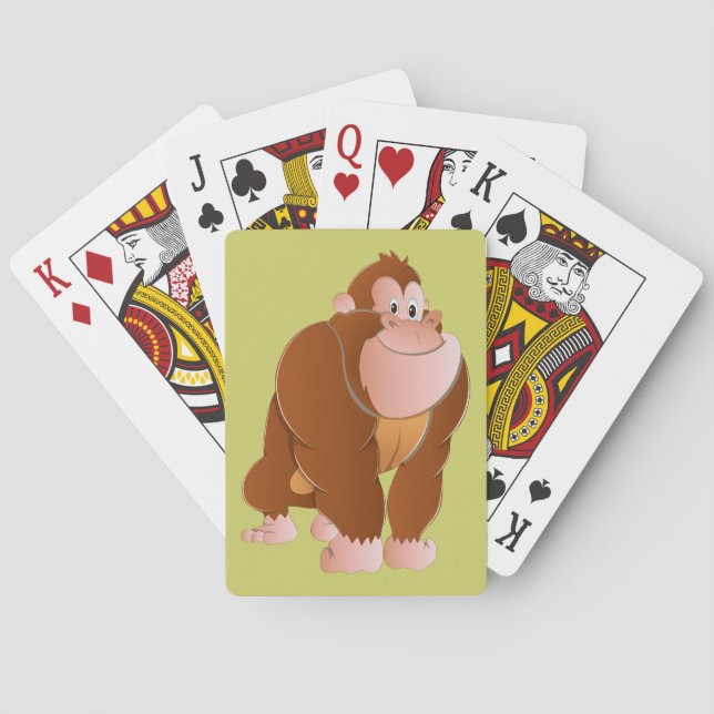 Affe Gorilla ape Playing Cards (Back)
