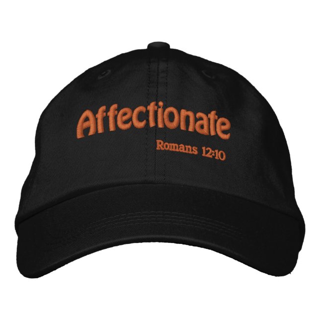 Affectionate Bible Quote Customise It Embroidered Hat (Front)