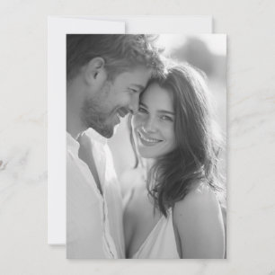 Affectionate Black and White Photo Invitation