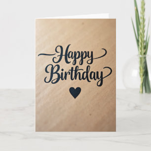 Affectionate Scripted Heart Card