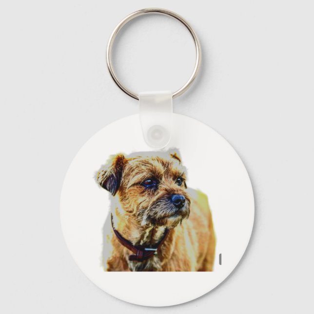 Affen Border Terrier  Key Ring (Front)