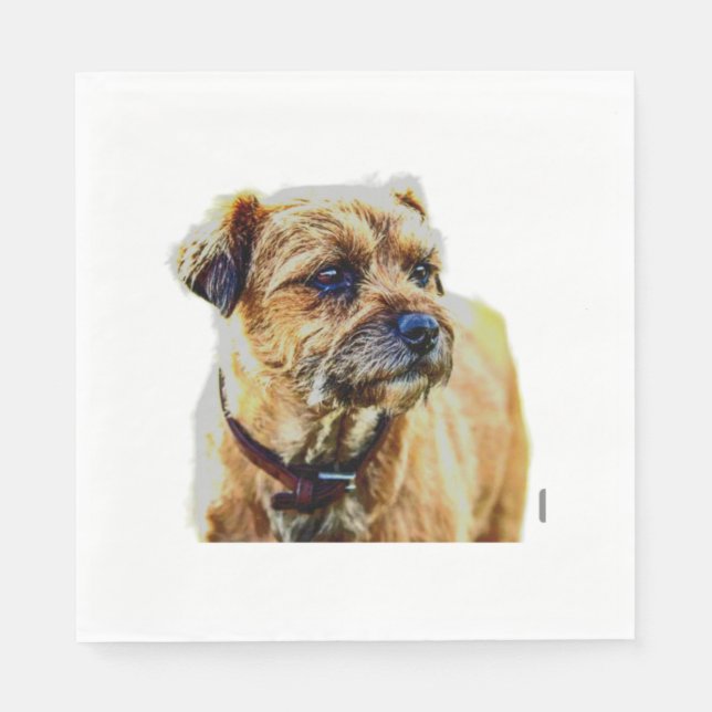 Affen Border Terrier  Napkin (Front)