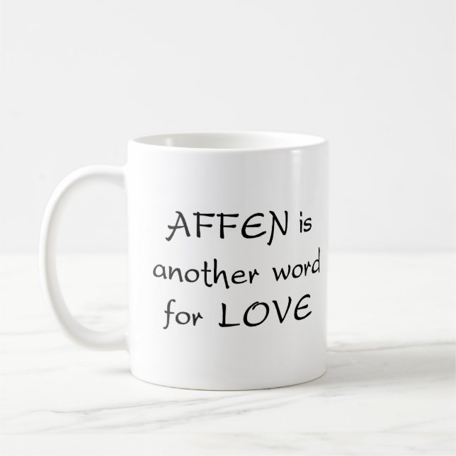 affen word coffee mug (Left)
